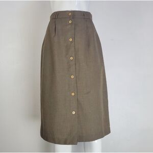 Vintage 70's La Bene Brown Button-Up Skirt